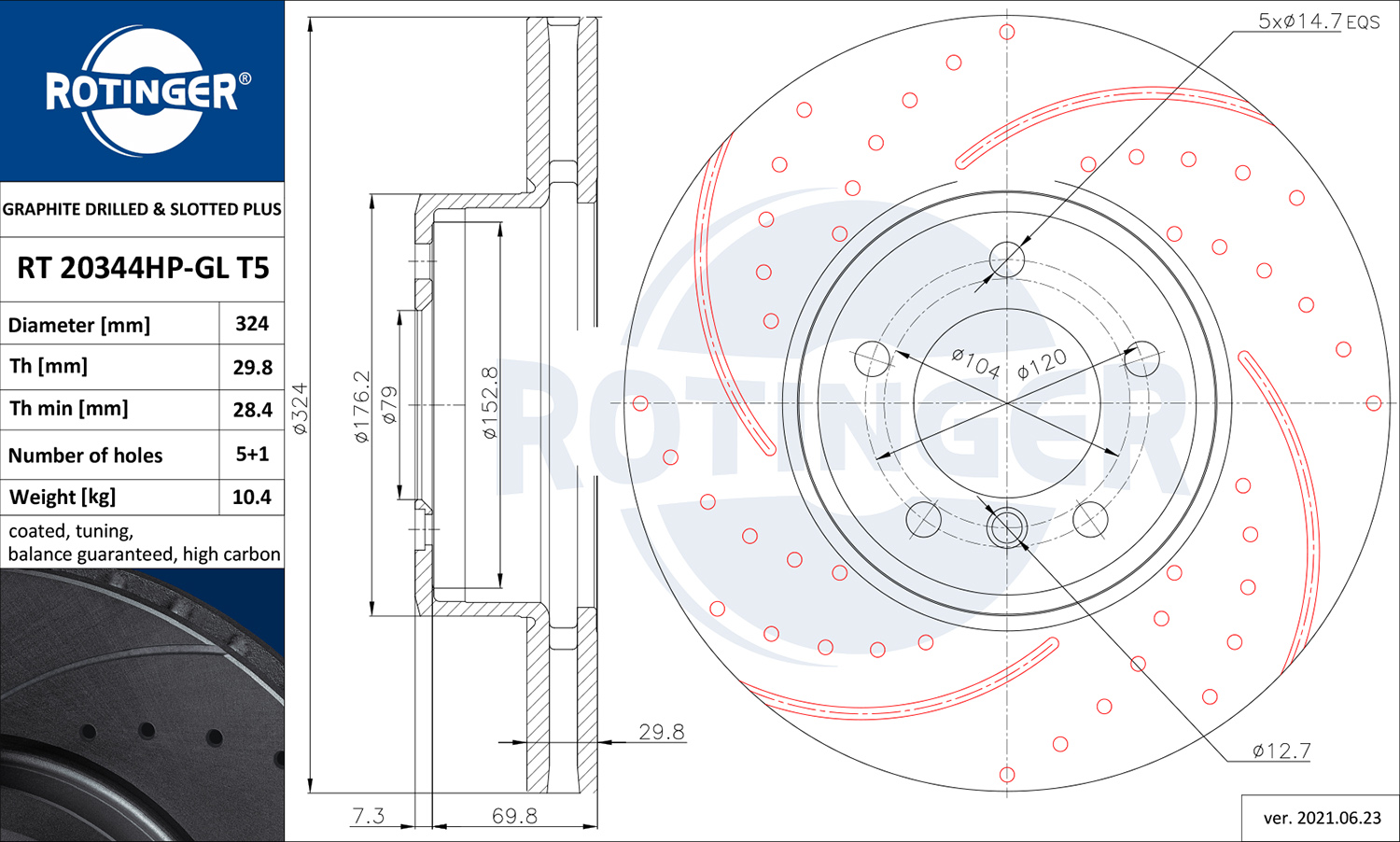 ROTINGER 258 428 RT 20344HP-GL T5 - Alkatrész